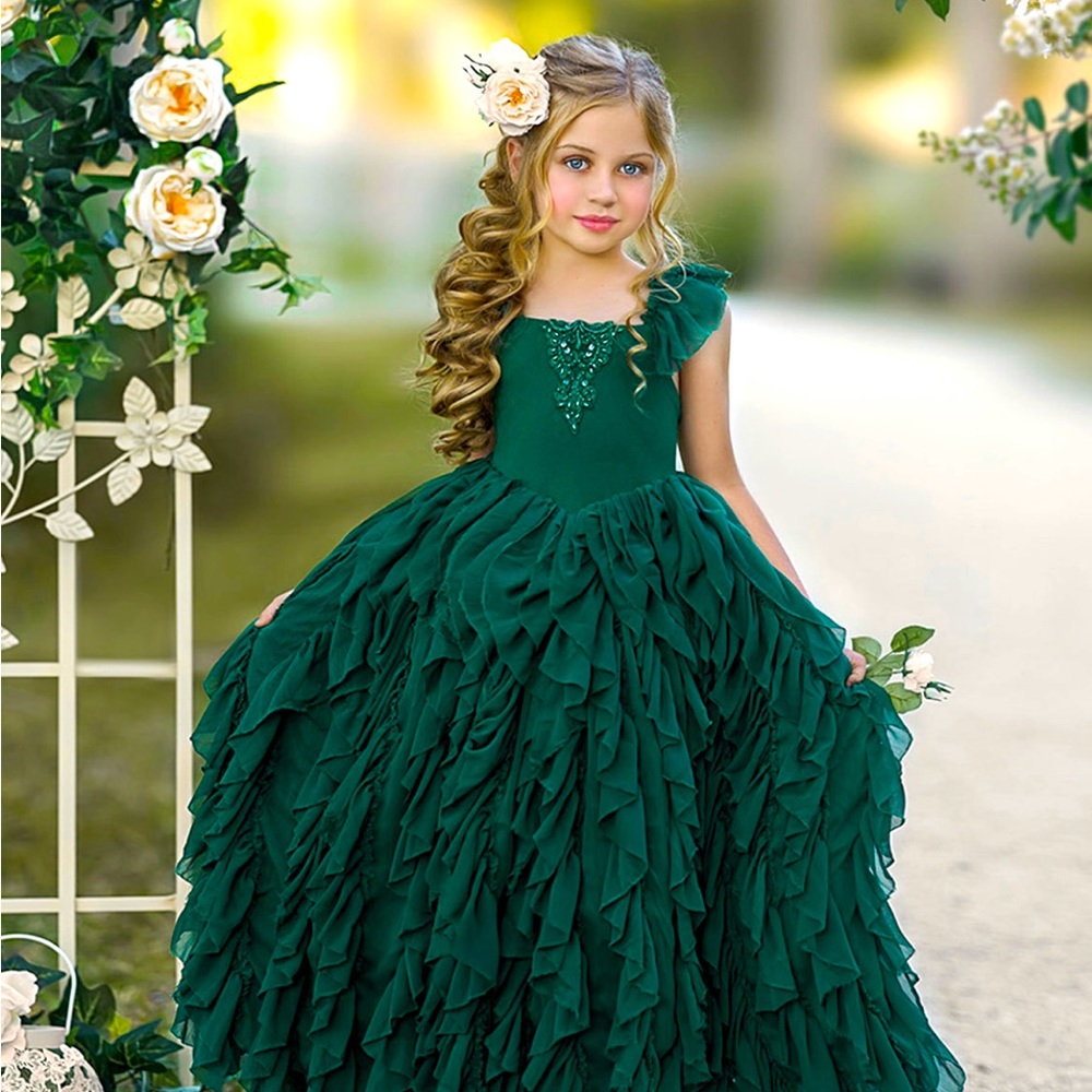 Dollcake Frothy Frock size 3 Hunter Green